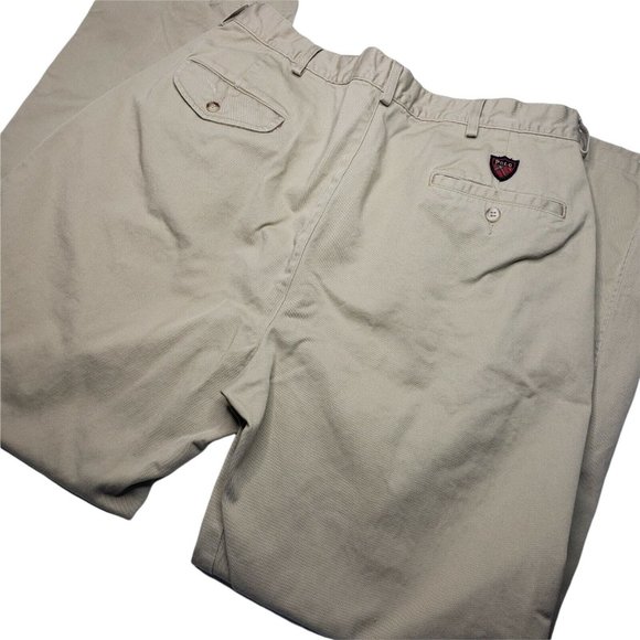 Vintage Polo Ralph Lauren Mens Chinos 36x34 Made In USA Pleated Front Pants - Picture 4 of 9